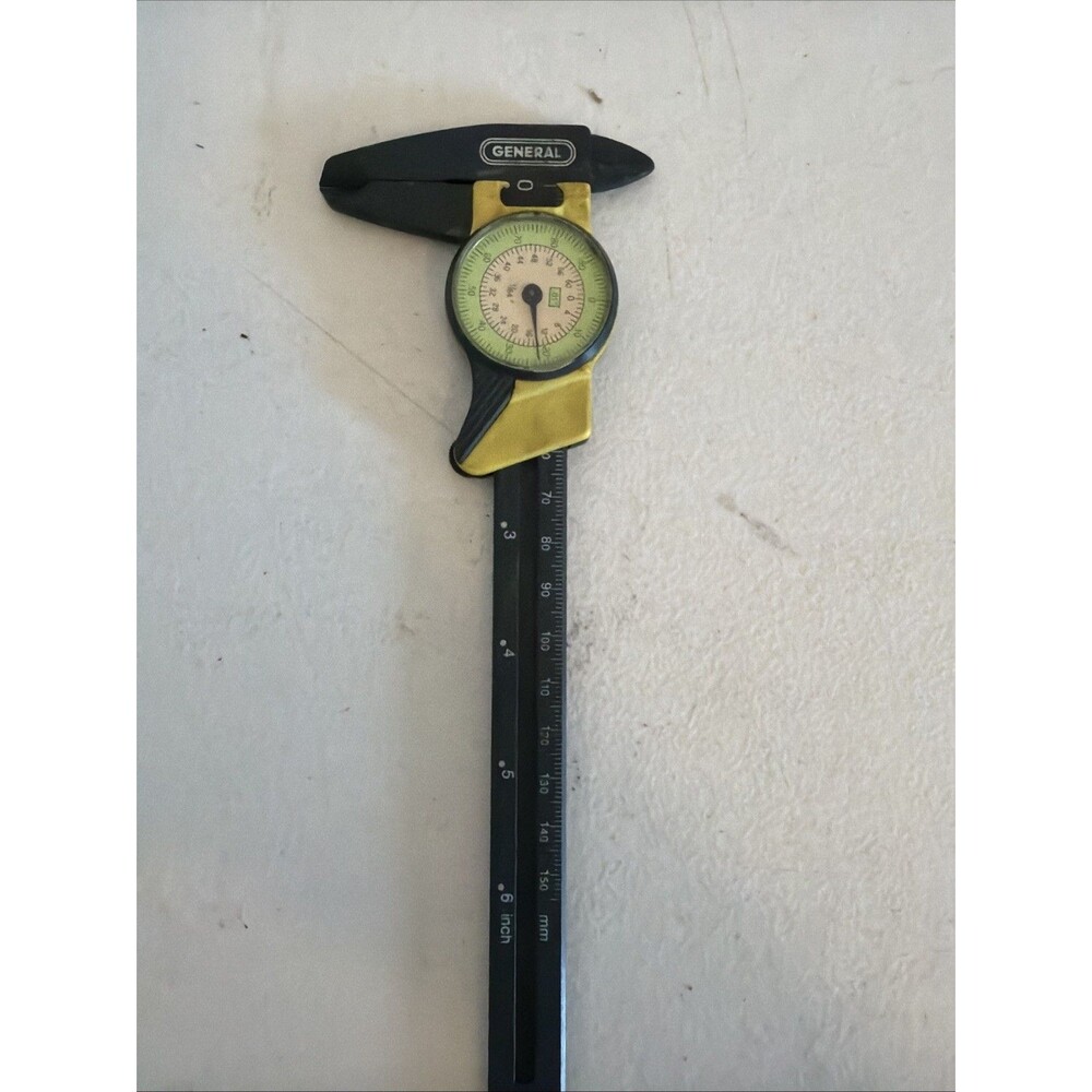 General Tools 142 Plastic Dial Caliper, 0-6" Range.01" & 1/64"
